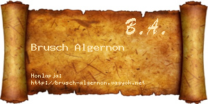 Brusch Algernon névjegykártya